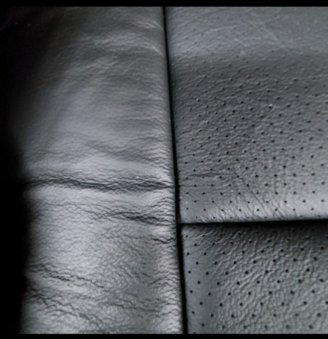 ALL BLACK LEATHER REPLACEMENT BOTTOM SEAT COVER FOR FREIGHTLINER CASCADIA