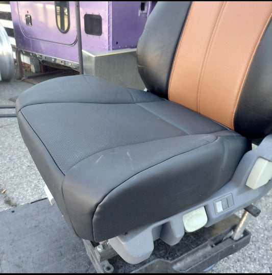 ALL BLACK LEATHER REPLACEMENT BOTTOM SEAT COVER FOR FREIGHTLINER CASCADIA